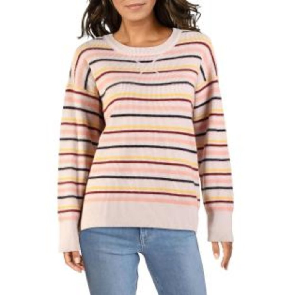 NWT Velvet Heart Women's Crewneck Sweater Long Sleeve Striped Size S $60 G406